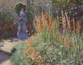 "Rounded Flower Bed (Corbeille de fleurs), oil on canvas