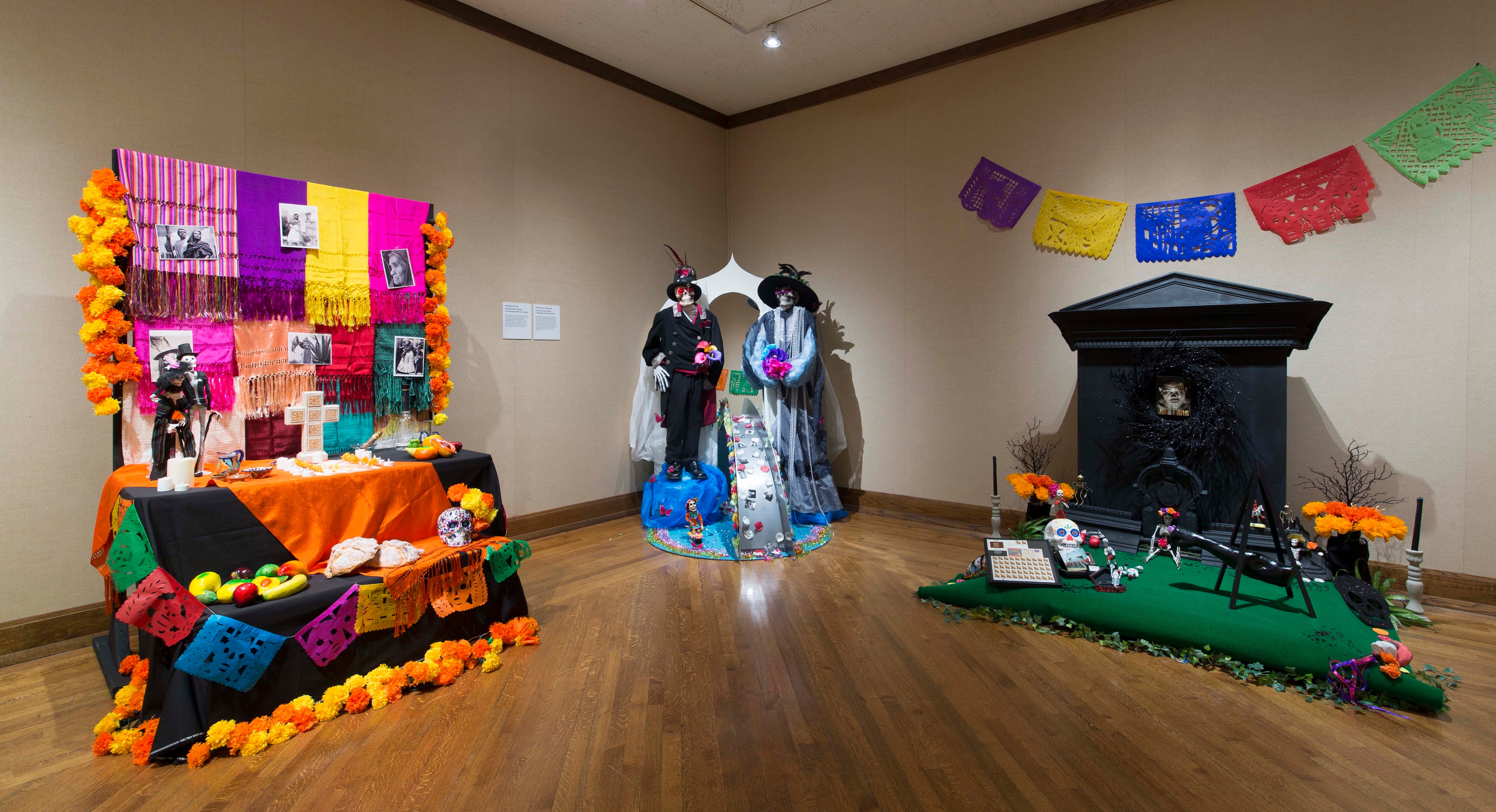 Ofrenda altars on display at the DIA