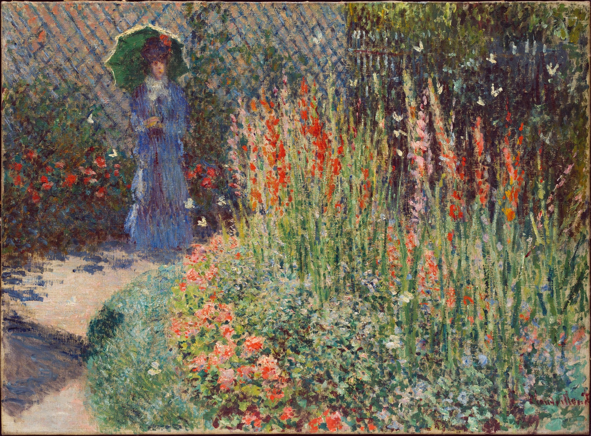 “Rounded Flower Bed (Corbeille de fleurs),” 1876, Claude Monet, oil on canvas. Detroit Institute of Arts