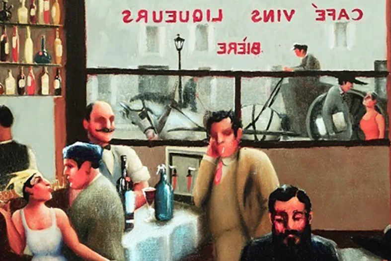 Cafe Paris painting