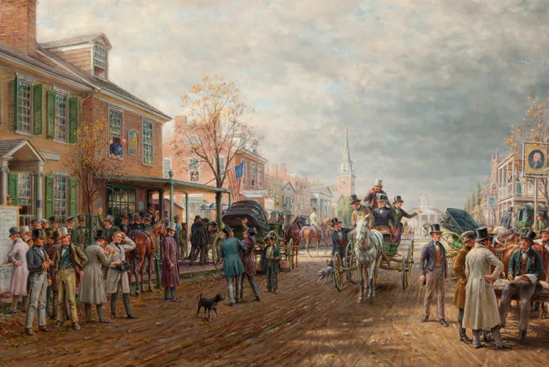 Election Day 1844 oil on canvas