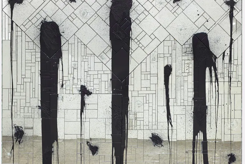 "River Crossing," 2011, Rashid Johnson, American; mirrored tile, black soap, wax. Detroit Institute of Arts.