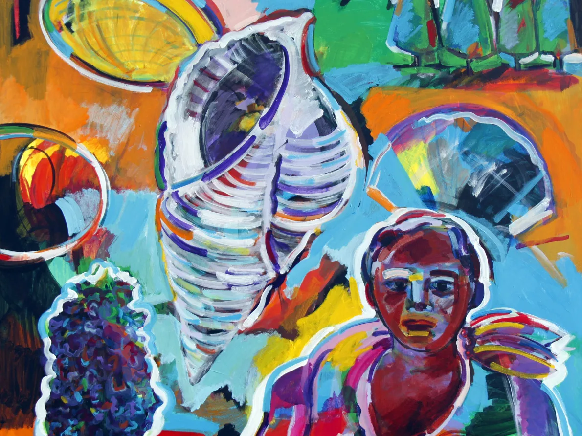 “Take it To The Limit,” 2013, Shirley Woodson, American; acrylic on canvas.