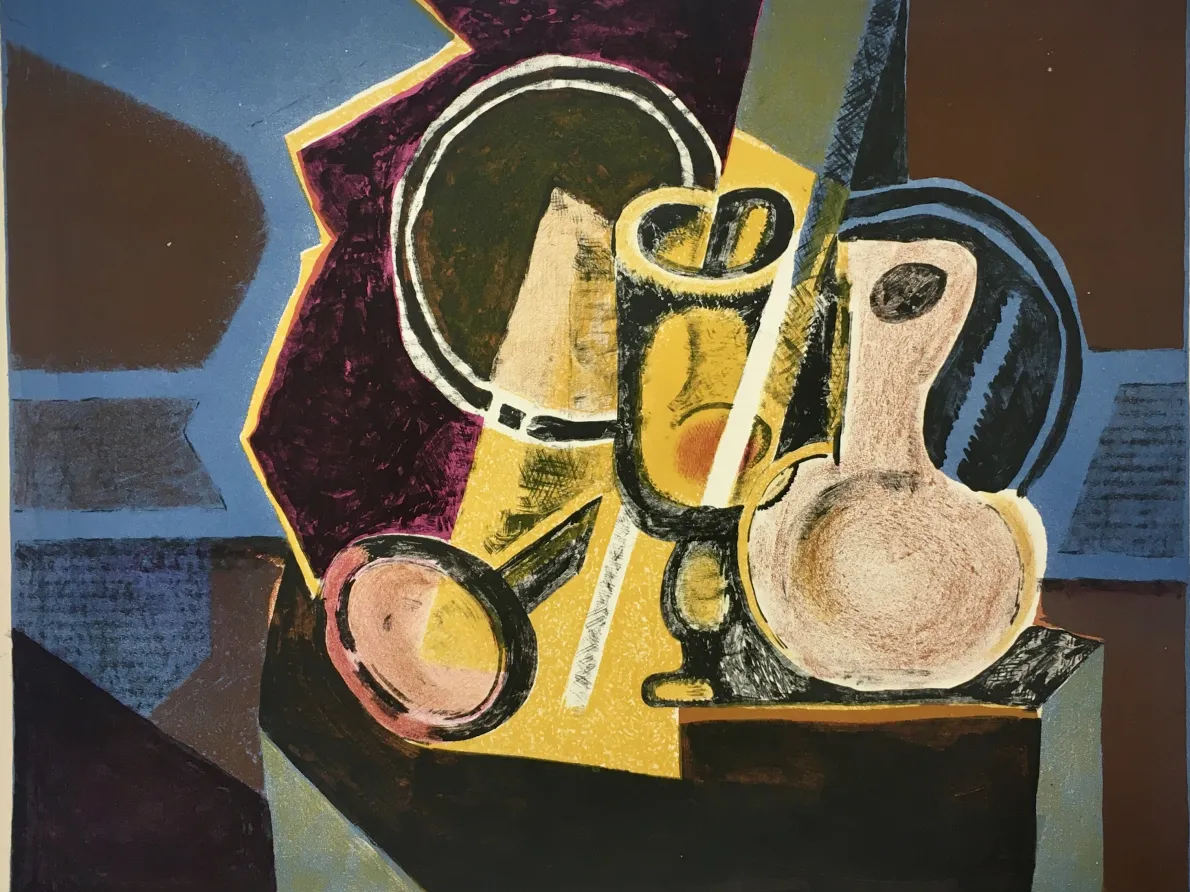Robert Blackburn (American, 1920–2003). Reflections (aka The Mirror), 1960. Color Lithograph; 18 ½ x 23 ¾ in. Nelson/Dunks Collection. Photograph by Greg Staley.